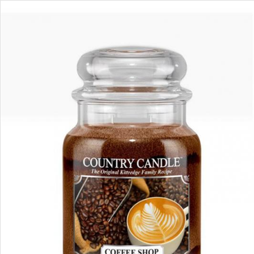  Country Candle - Coffee Shop - Duży słoik (652g) 2 knoty Świeca zapachowa
